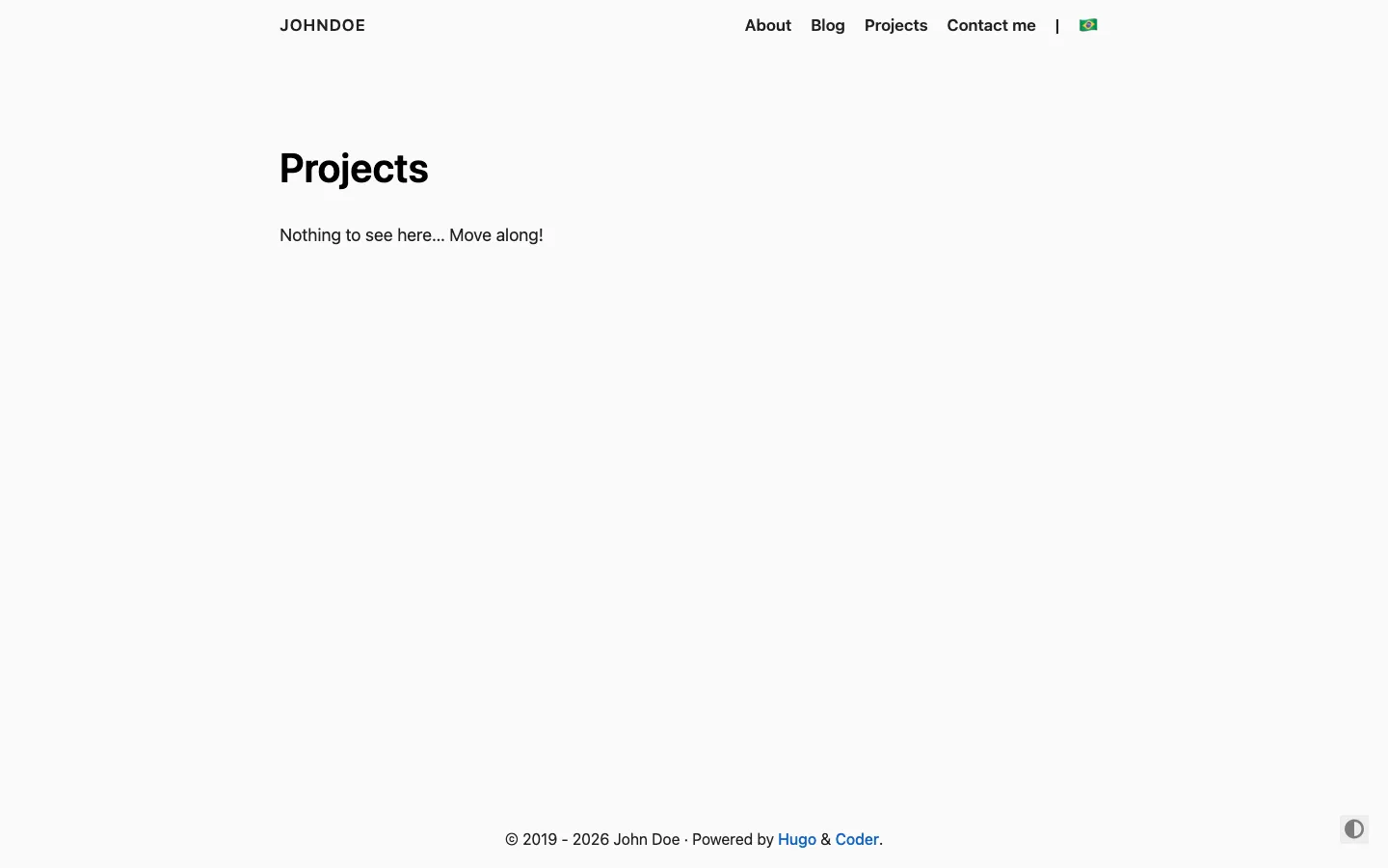 Coder website template, /projects/ page, part 1