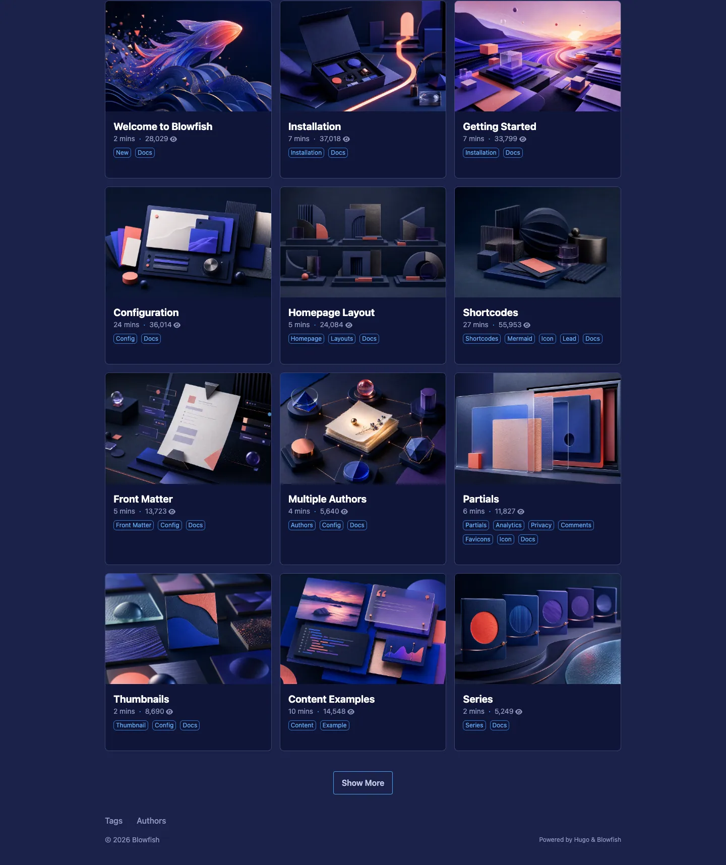 Blowfish website template, / page, part 3