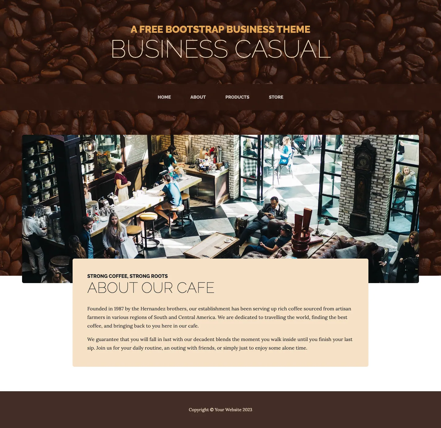 Business Casual website template, /startbootstrap-business-casual/about.html page, part 1